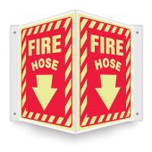 Glow-In-The-Dark Projection™ Sign: Fire Hose (Down Arrow)
