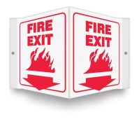 Projection™ Safety Sign: Fire Exit (Glow)