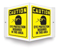 OSHA Caution Projection™ Sign: Eye Protection Required In This Area