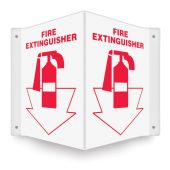 Projection™ Safety Sign: Fire Extinguisher (Graphic And Arrow)