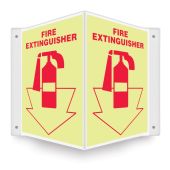 Glow-In-The-Dark Projection™ Sign: Fire Extinguisher (Symbol With Arrow)