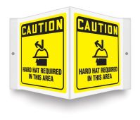 OSHA Caution Projection™ Sign: Hard Hat Required In This Area