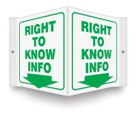 Projection™ Sign: Right To Know Info