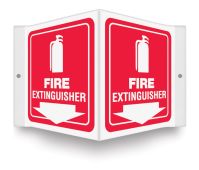 Projection™ Sign: Fire Extinguisher (White/Red)