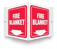 Projection™ Sign: Fire Blanket (Down Arrow)