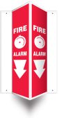Projection™ Safety Sign: Fire Alarm (Graphic And Down Arrow)