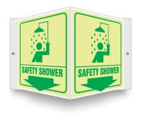 Projection™ Lumi-Glow™ Safety Sign: Safety Shower