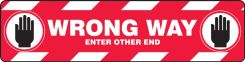 Slip-Gard™ Floor Sign: Wrong Way Enter Other End
