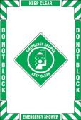 Floor Marking Kit: Emergency Shower Keep Clear Do Not Block