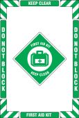 Floor Marking Kit: First Aid Kit Keep Clear Do Not Block