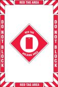 Floor Marking Kit: Red Tag Holding Area Keep Clear Do Not Block