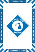 Floor Marking Kit: Cleaning Station Keep Clear Do Not Block