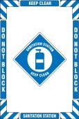 Floor Marking Kit: Sanitation Station Keep Clear Do Not Block