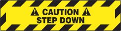 Caution Slip-Gard™ Border Floor Sign: Step Down