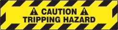 Slip-Gard™ Caution Border Floor Sign: Tripping Hazard