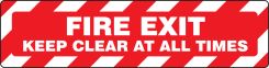 Slip-Gard™ Step-Style Floor Sign: Fire Exit - Keep Clear At All Times