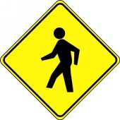Slip-Gard™ Diamond Floor Sign: Pedestrian Crossing