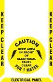 Slip-Gard™ Floor Marking Kit: Keep Clear - Electrical Panel 1 Meter