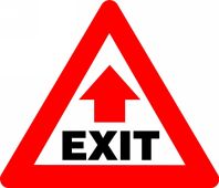 SLIP-GARD™ TRIANGLE FLOOR SIGNS - EXIT