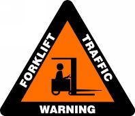 Slip-Gard™ Triangle Floor Sign: Warning Forklift Traffic
