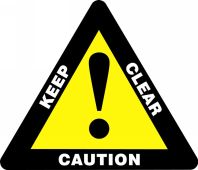 SLIP-GARD™ TRIANGLE FLOOR SIGNS - CAUTION KEEP CLEAR