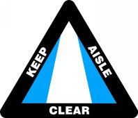SLIP-GARD™ TRIANGLE FLOOR SIGNS - KEEP AISLE CLEAR
