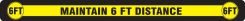 Slip-Gard™ Floor Sign: Maintain 6 FT Distance