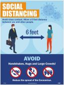 SOCIAL DISTANCING AVOID CLOSE CONTACT POSTER