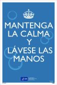 KEEP CALM WASH YOUR HANDS POSTER, SPANISH