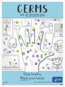 GERMS ARE ALL AROUND POSTER 