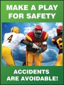 Safety Posters: Make A Play For Safety - Accidents Are Avoidable