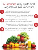 WorkHealthy™ Safety Poster: 5 Reasons Why Fruits And Vegetables Are Important