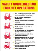 Safety Posters: Safety Guidelines For Forklift Operations