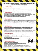 Safety Posters: Safety Guidelines For Forklift Operations