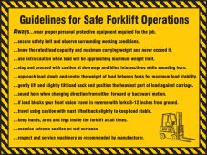 Safety Posters: Guidelines For Safe Forklift Operations