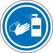 Pavement Print™ Sign: Sanitize Hands Symbol