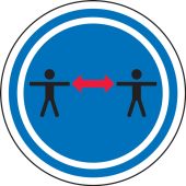 Pavement Print™ Sign: Social Distance Symbol
