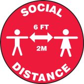 Pavement Print™ Sign: Social Distance 6FT 2M