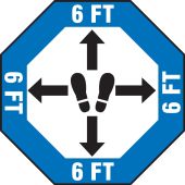 Pavement Print™ Sign: 6 FT (Footprints)