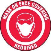 Pavement Print™ Sign: Mask or Face Covering Required