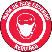 Pavement Print™ Sign: Mask or Face Covering Required
