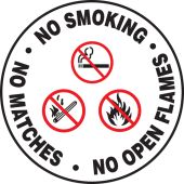 Pavement Print™ Sign: No Smoking No Matches No Open Flames