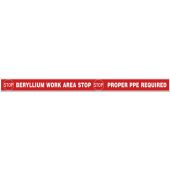 Tough-Mark™ Heavy-Duty Floor Marking Strips: Stop - Beryllium Work Area Stop