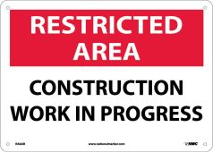 RESTRICTED AREA EXIT SIGN