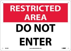 RESTRICTED AREA DO NOT ENTER SIGN