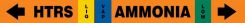 IIAR Self-Stick Ammonia Pipe Marker: HTRS/LIQ/VAP/LOW