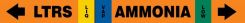 IIAR Self-Stick Ammonia Pipe Marker: LTRS/LIQ/VAP/LOW