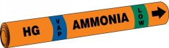 IIAR Snap Tite™ Ammonia Pipe Marker: HG/VAP/LOW