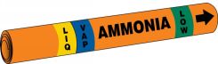 IIAR Snap Tite™ Ammonia Pipe Marker: (blank)/LIQ/VAP/LOW