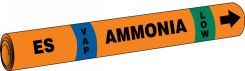 IIAR Cling-Tite Ammonia Pipe Marker: ES/VAP/LOW